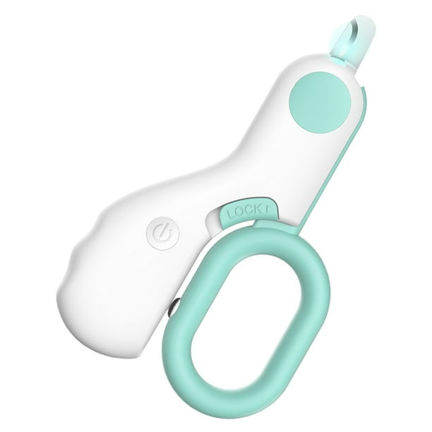 Mini cortaúñas para gatos con luz LED, cortaúñas para mascotas, kit de cuidado de garras de gato con lima para gato, cachorro, gatito, conejo, azul