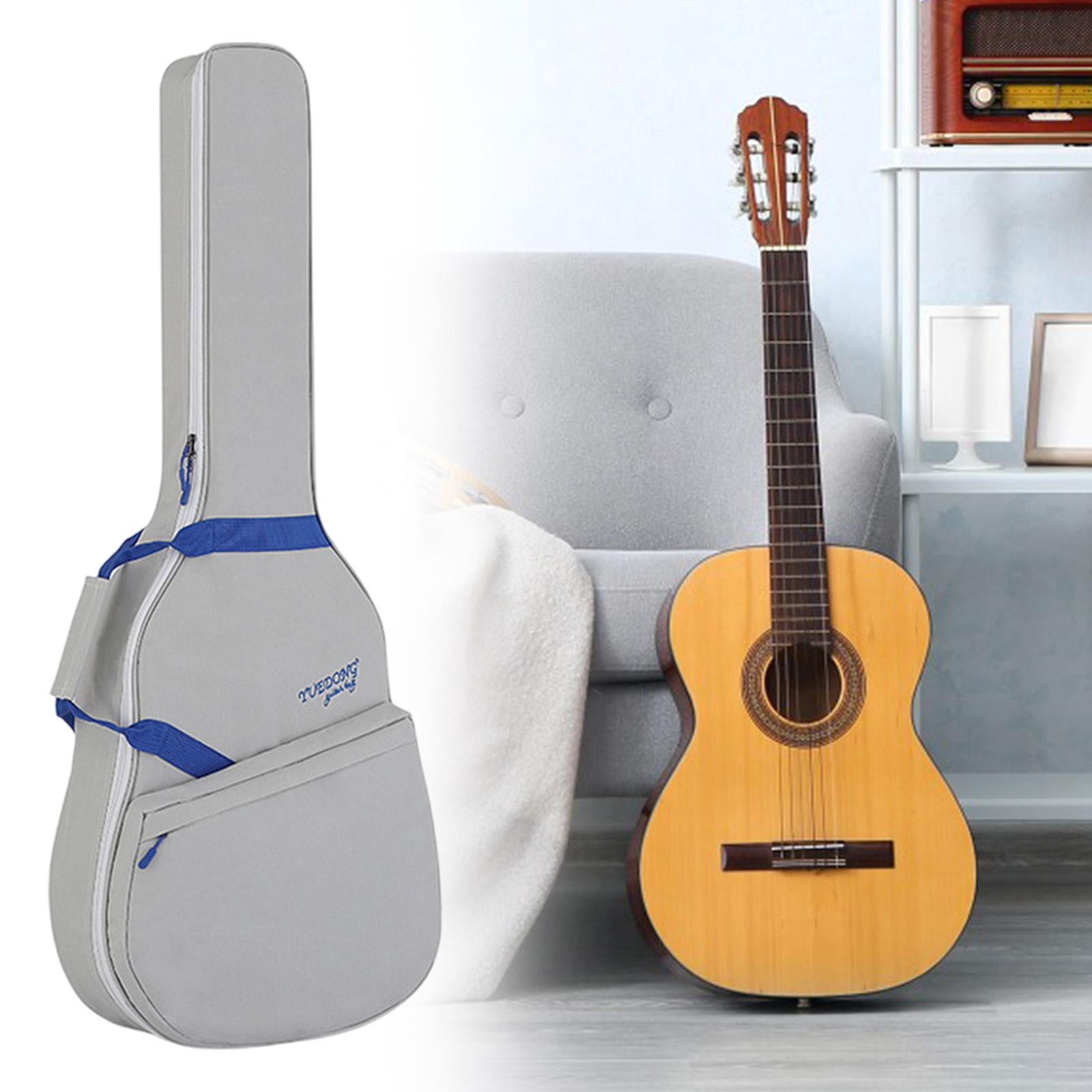 EHJRE Acoustic Guitar Bag with Carrying Handle Professional Waterproof Guitar Case gray blue
