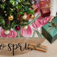 thumbnail image 3 of Hello Spring Christmas Tree Skirt 36 Inches, Pink Tulip Flowers Farmhouse Buffalo Plaid Wooden Xmas Trees Skirt Mat Cover Decorations for Holiday Party Indoor Outdoor, 3 of 9