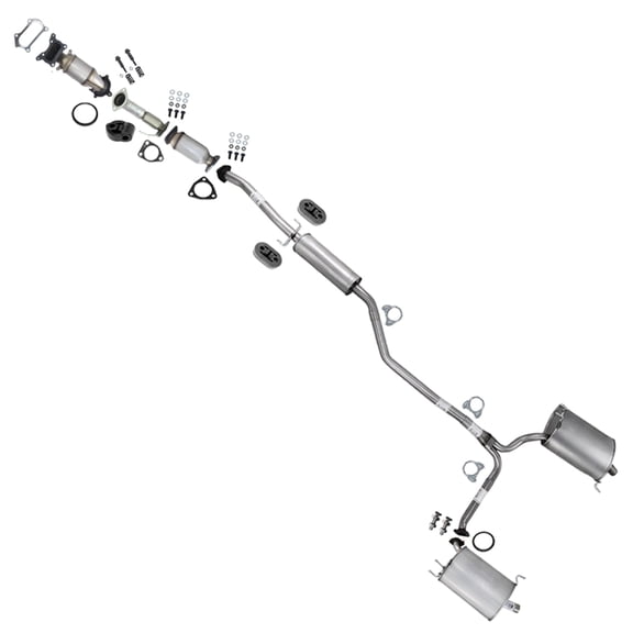 Stainless Steel Manifold, Front Pipe, Catalytic, Muffler Assembly & Muffler Exhaust System Kit Fits Acura TSX 2009-2014 2.4L - Direct Fit