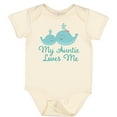 thumbnail image 3 of Inktastic My Auntie Loves Me Whale Boys or Girls Baby Bodysuit, 3 of 5