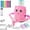 Pink, variant on Drawing Robot for Kids, Interactive Educational Drawing Robot Toy with 100 Word Cards & 12 Color Pens , Montessori Painting Learning Toys for Kids Ages 3–8, Birthday Gift(Pink)