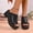 #0024-Black, variant on Women's Chunky Heel Sandals, Crisscross Openwork Strap Peep Toe Shoes, Rivet Embellished Platform High Heels, Versatile Summer Edgy Casual Footwear Gift