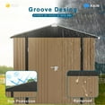 thumbnail image 5 of PUKAMI Outdoor Storage Shed with Floor, 6x4 FT Utility Tool Shed Storage House with Lockable Door, Steel Anti-Corrosion Garden Shed Outdoor Metal Shed for Garden Backyard Patio Lawn, 5 of 8