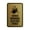 Brushed Gold, variant on Signs ByLITA Portrait Round Shock Warning Electric Fence Sign (Black /Gold) - Small