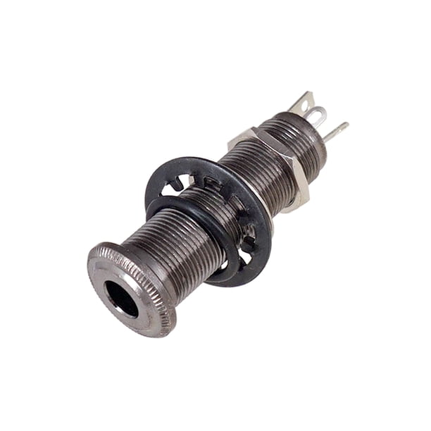 Wosthever Salida estéreo profesional salida roscada 1/4 pulgadas entrada estilo tubo enchufe enchufe guitarra eléctrica accesorios piezas negro Type3 NO3 Wosthever HA064113-02