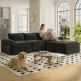 thumbnail image 5 of Doubleslee U-Shaped Sofa, 110 Inch Sectional Cloud Boneless Couch, No Assembly Required, One Box, OEKO-TEX, Gray, 5 of 10