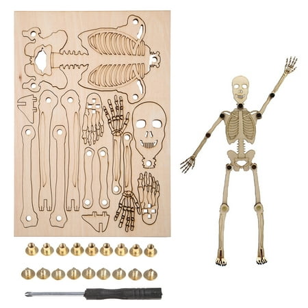 

TINYSOME Human Skeleton Joints Model Wooden Jigsaw Brain Teaser Classroom Teaching Supply