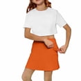 thumbnail image 5 of Girls Athletic Skort with Shorts - Tennis Cheerleading Play Skirt with Pockets, Comfortable Stretch Fabric for School Sports and Gym, 5 of 6