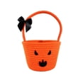 thumbnail image 2 of Halloween Woven Pumpkin Candy Basket Cotton Rope Trick Or Treat Handheld Storage Bucket for Holiday Candy Gift Organizing, 1Pc, 2 of 5