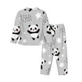 thumbnail image 2 of Bingfone Womens Pajama Sets Pandas Print,Long Sleeve Loungewear Pajamas Set-Xx-Large, 2 of 9