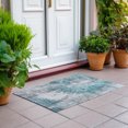 thumbnail image 6 of Addison Rugs Chantille Indoor/Outdoor Transitional Abstract Teal Washable Rectangle Rug, 1'8" x 2'6", 6 of 6