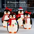 thumbnail image 3 of Best Choice Products 4-Piece Lighted 3ft Pop-Up Penguin Family Outdoor Christmas Decoration w/ 300 LED Lights - Red, 3 of 7