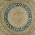thumbnail image 6 of Gypsie Blu Braided Hand Woven Natural Jute Area Rug Round Indoor Home Décor Living Room Area Runner Online, 6 of 6
