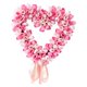 thumbnail image 5 of Corona rosa en forma de corazón para puerta de entrada, ideal para colgar en primavera y verano, ideal para decorar el interior de la casa o las vacac, 5 of 8