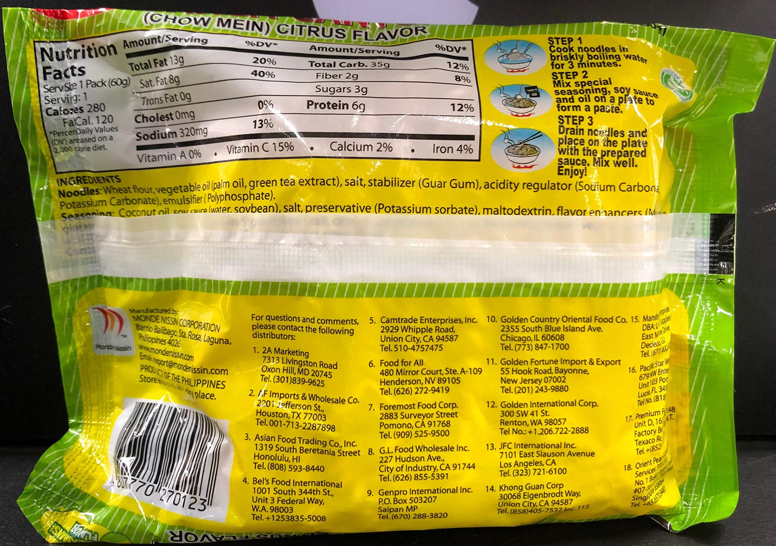 Lucky Me! Instant Noodle Soup (Kalamansi, 15 Pack)