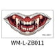 thumbnail image 1 of Nuevo kit de maquillaje temporal de broma para Halloween 2023: pegatinas de boca de payaso de terror, removibles y realistas. Accesorios de maquillaje para Halloween., 1 of 3