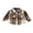 Khaki, variant on DcoolMoogl Toddler Baby Boys Girl Long Sleeve Plaid Button Down Shirt Jacket Little Kids Flannel Lapel Shacket Coats Fall Clothes