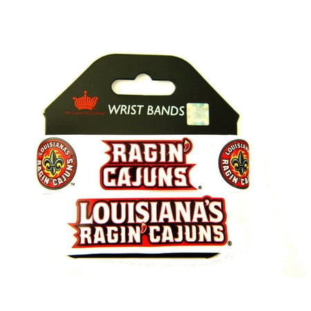 - NCAA Louisiana Lafayette Ragin Cajuns Sports Team Logo Rubber Wristband Bracelets Set of 2
