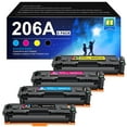 thumbnail image 1 of Cartucho De Tóner Olorva 206A, Paquete De 4 206X | Reemplazo Para Hp 206A 206X Compatible Con Hp Color Laserj Pro Mfp M283Fdw M283Cdw Color Laserj Pro M255Dw Color Laserj Pro Mfp M283 M255 Series | W2, 1 of 9