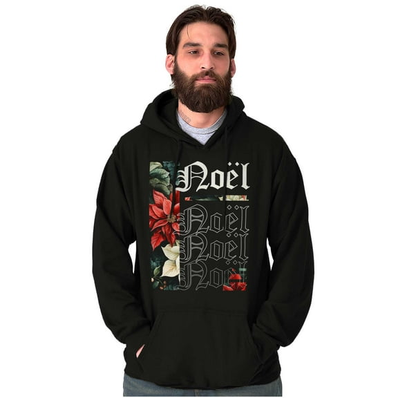 Poinsettia Christmas Flower Noel Hoodie Sweatshirt Women Men Brisco Brands S