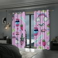 thumbnail image 3 of LFEEY Blackout Curtains, Window Decorative Curtains for Girls' Room, Pink, 42x63 inches, 2 Panels, 3 of 6