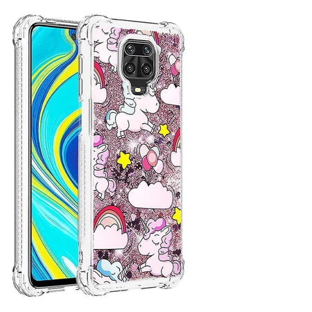 Cover Dedux Per Xiaomi Redmi Note 9S/9 Pro/9 Pro Max, Custodia Trasparente Con Effetto Gradiente Rosa/viola, TPU Morbido, Angoli Rinforzati