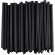 thumbnail image 1 of 100 Pcs Black Straws Jumbo Smoothie Straws, Plastic Disposable Wide-mouthed Large Straws(0.43" Wide X 9.45" Long), 1 of 5