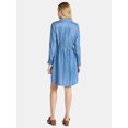 thumbnail image 2 of Time and Tru Women's Structured Utility Shirtdress, XS-XXXL, 2 of 4
