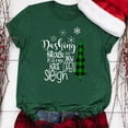 thumbnail image 2 of Gibobby Camisa navideña mujer Navidad Moda Casual Impresión Manga Corta Cuello Redondo Suelta Camiseta Blusa Tops(Verde,M), 2 of 5