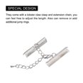 thumbnail image 4 of Unique Bargains 20Sets Ribbon Crimp Clamp Ends with Lobster Claw Clasps & Chain 30mm Silver Tone, 4 of 7