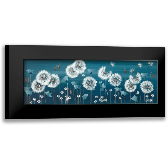 Lake, Kaye 14x7 Black Modern Framed Museum Art Print Titled - Poppy Meadow