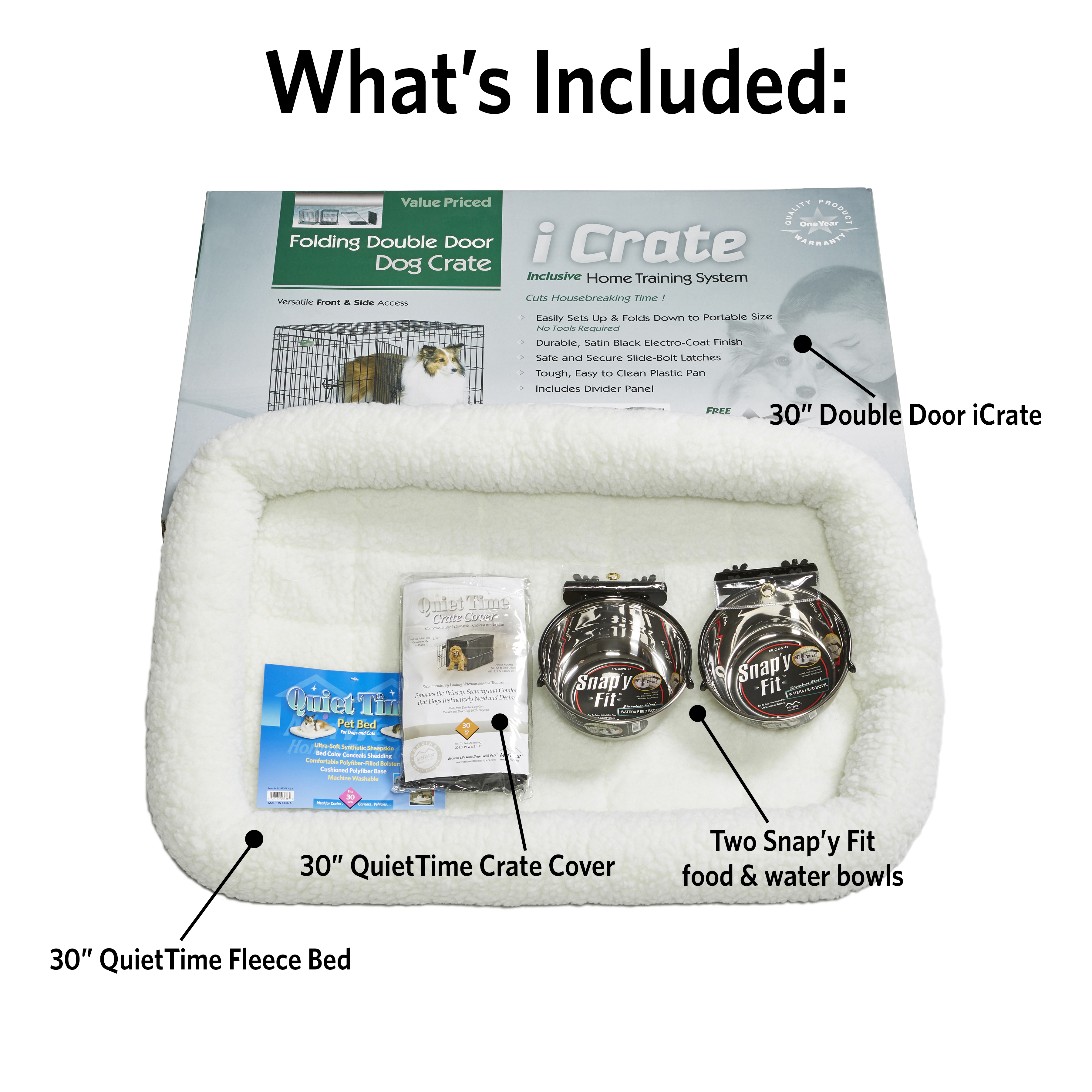MidWest Homes for Pets Double Door iCrate Starter Kit photo 3