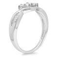 thumbnail image 2 of Dazzlingrock Collection 0.25 Carat (ctw) 10K Round Diamond Ladies 3 Stone Swirl Engagement Ring 1/4 CT, White Gold, Size 8, 2 of 4