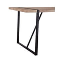 thumbnail image 2 of Newboti 55" Dining Table modern rustic Industrial Rectangular MDF Wood Colour For 4-6 Person, With 1.5" Thick Engineered Wood Tabletop and Black Metal Legs, For writing DeskKitchen terrace Dining 794, 2 of 13