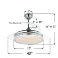 thumbnail image 4 of Belladepot 42 In Sliver LED Retractable Ceiling Fan with Led Light Kit and Remote Control, 4 of 10