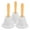 White, variant on Jiyike 3Pcs Loud Hand Bell Hand Bells Dinner Bells Service Bell For Inside Classroom Bell For Alarm Jingles Ringing Golden