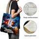 thumbnail image 3 of White Snake Bolso de tela con estampado de lienzo para mujer, bolsa de compras reutilizable y estética, con cremallera interior, regalo para mujer,38*45cm., 3 of 6