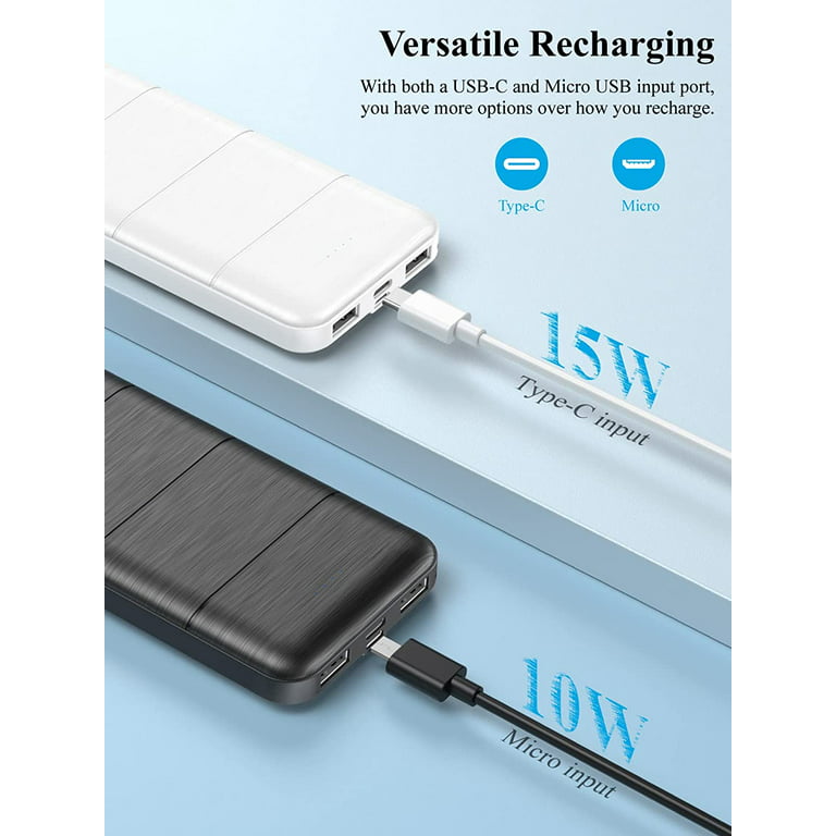 Portable-Charger-Power-Bank - 2 Pack 15000mAh Dual USB Power Bank Output  5V3.1A Fast Charging Portable Charger 