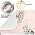 thumbnail image 2 of FREEAMG Dish Drying Mat Cute Cats Microfiber Kitchen Dish Mat Super Absorbent Dish Drainer Mat Fast Drying Heat-resistant Drying Mat for Kitchen Counter, 18"x24", 2 of 7