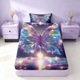 thumbnail image 4 of Homewish Dreamy Butterfly Twin Sheets for Girls, Princess Style Bedding, 3pcs (1 Flat Sheet, 1 Fitted Sheet and 1 Pillowcase), 4 of 6