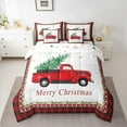 thumbnail image 2 of Castle Fairy Teens Red Truck 7-Piece Bedding Comforter Set,Geometric Lattice King Bedding Sets,Festival Xmas Ultra Soft Bed Sheets,Breathable Home Decor, 2 of 8