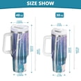 thumbnail image 6 of Yayeee 40oz Stainless Steel Tumbler with Straw and Handle Double-Wall Insulated Travel Water Bottle, Purple Night Deer, 6 of 8