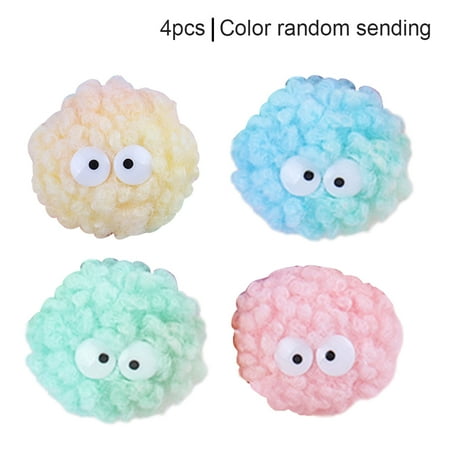 

4pcs Cute For Clog Sandals Plush Ball Party Favors Shoe Charm Accessories Furry