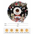 thumbnail image 6 of 15 Inch Round Placemats Set of 6, Black Christmas Non Slip Heat Insulation PP Table Mats, Gnomes Poinsettia Ball Pine Tree Leaves Washable Place Mats for Kitchen Dining Party Table Decor, 6 of 7