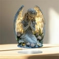 thumbnail image 5 of 2026 Gorgeous Angel Prayer Angel Statue Decoration, Finely Detailed Wings Gracefully Wrap Around The Cross, Elegant Boho Style, Premium Acrylic Material,Bohemian Aesthetic, 5 of 5
