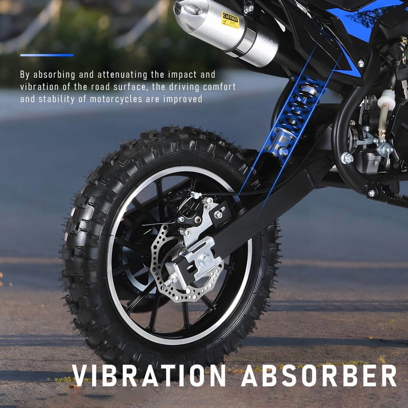 49cc 2-Stroke Kids Dirt Bike, Dirt Bike for Kids 8-14, Gas Power Pocket Rocket Bike with 10" Wheel & Front Rear Disc Brakes, Off Road Mini Motorcycle Max Speed 40KM/H