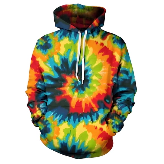 IWRICH Cool 3D Printed Hoodies Men's Plus Size Sweatshirt Stretch Pullover Hoodie Loose Fit Casual Tee Shirts 05-Orange XL