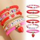 thumbnail image 2 of Bohemio Pulsera Mujeres Cute Strawberry Beaded Pulsera Letra Beaded Stretch Pulsera Verano Playa Accesorios, 2 of 7