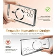 thumbnail image 4 of Dteck Magnetic Case Compatible with Samsung Galaxy S25 Ultra,Compatible with MagSafe Full Camera Protection Screen Protector Shockproof Plating TPU Clear Phone Cover for Galaxy S25 Ultra,Black, 4 of 8